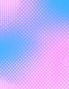 Halftone retro background. Pink blue halftone gradient. Royalty Free Stock Photo