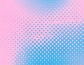 Halftone retro background. Pink blue halftone gradient. Royalty Free Stock Photo