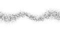 Halftone rhythm black wave. Vector illustration. Halftone circle dots pattern