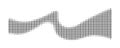 Halftone rhythm black wave. Vector illustration. Halftone line dots pattern