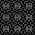 Halftone round black seamless background Islam cross star geometry
