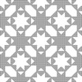 Halftone round black seamless background octagon star cross
