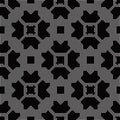 Halftone round black seamless background polygon chain cross square