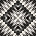 Halftone seamless pattern. Diagonal zigzag lines in square Royalty Free Stock Photo