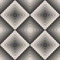 Halftone seamless pattern. Diagonal zigzag lines in square Royalty Free Stock Photo