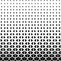 Halftone seamless pattern. Repeated black fade geometry gradient on white background. Repeating abstract faded texture for design Royalty Free Stock Photo