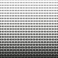 Halftone seamless pattern. Repeated geometric gradient. Black geometry pattern on white background. Repeating gradation design for Royalty Free Stock Photo