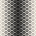 Halftone seamless pattern. Trendy abstract black and white geometric background with fading leaf shapes Royalty Free Stock Photo