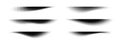 Halftone shadows set. Black dotted gradient stripes collection. Horizontal pixelated grain line patterns. Half tone