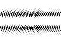 Halftone sound wave black and white pattern.