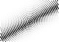 Halftone sound wave black and white pattern.