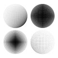 Halftone sphere black set