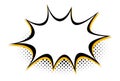 Halftone Spiky Speech Bubble Royalty Free Stock Photo