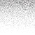 Halftone stippled dotted background. Stipple effect vector pattern. Chaotic circle dots isolated on the white background.