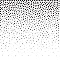Halftone stippled dotted background. Stipple effect vector pattern. Chaotic circle dots isolated on the white background.