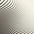 Halftone striped wave background