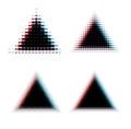 Halftone triangle design elements