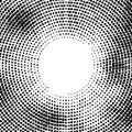 Halftone vector distorted dots.Halftone effect. Background concept. Vignette texture. Dots isolated on the white background. Royalty Free Stock Photo