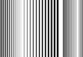 Halftone vertical straight, parallel and random lines, stripes pattern and background. Lines vector illustrations. Streaks, strips Royalty Free Stock Photo