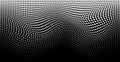 Halftone wave white pattern. Horizontal background using halftone wavy dots texture.  Vector illustration. Royalty Free Stock Photo