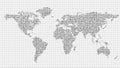 Halftone world map background - vector dot pattern Royalty Free Stock Photo
