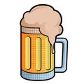 Halftoned style beer mug icon Royalty Free Stock Photo