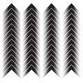 Halftones lines arrows set Royalty Free Stock Photo