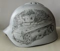 Halhingolka helmet. Drawing. Royalty Free Stock Photo