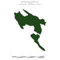 Halib Island. Eritrea. Shape on white. Physical