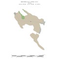 Halib Island. Eritrea. Shape on white. Topo standard