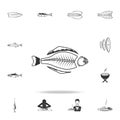 halibut skeleton icon. Detailed set of fish illustrations. Premium quality graphic design icon. One of the collection icons for we Royalty Free Stock Photo