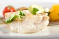 Halibut Steak and Vegetables Royalty Free Stock Photo