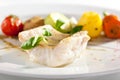 Halibut Steak and Vegetables Royalty Free Stock Photo