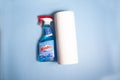Windex and paper towel Royalty Free Stock Photo