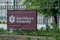 Saint Mary`s University Sign Royalty Free Stock Photo