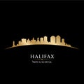 Halifax Nova Scotia Canada city skyline silhouette black background