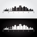 Halifax skyline and landmarks silhouette Royalty Free Stock Photo