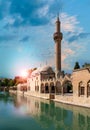 Halil-ur Rahman Mosque and Holy lake in Golbasi Park - Urfa, Turkey