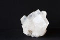 Halite mineral also rock solt on black background Royalty Free Stock Photo