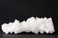 Halite mineral also rock solt on black background Royalty Free Stock Photo