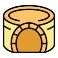 Hall amphitheater icon vector flat