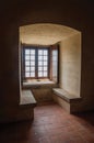 Hall with bench and window at the Castle of Evoramonte