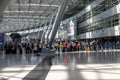 Hall of a departure of the airport Dusseldorf International