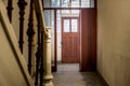 Hall entrance in a old and dark house Royalty Free Stock Photo