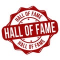 Hall of fame grunge rubber stamp