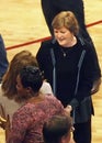 Pat Summit and C. Vivian Stringer Meet in Piscataway, NJ Royalty Free Stock Photo