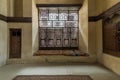 Hall at historic ottoman El Sehemy house, with Interleaved wooden window - Mashrabiya, Cairo, Egypt Royalty Free Stock Photo