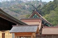 hall (honden) in a shinto shrine (izumo-taisha) in izumo (japan) Royalty Free Stock Photo