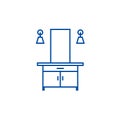 Hall line icon concept. Hall flat  vector symbol, sign, outline illustration. Royalty Free Stock Photo