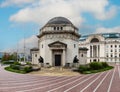 The Hall of Memory building in the redeveloped Centenary Square in Birmingham, UK Royalty Free Stock Photo